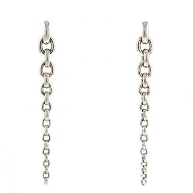 Pendientes colgantes Hermes Crescendo en plata