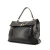Yves Saint Laurent Muse Two large model handbag in black leather and black suede - 00pp thumbnail