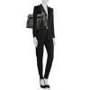 Yves Saint Laurent Muse Two large model handbag in black leather and black suede - Detail D1 thumbnail