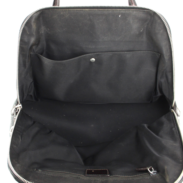 Borsa in pelle marrone e pelle verniciata marrone - Detail D2