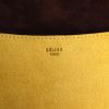 Bolso de mano Celine  Diamond en cuero color burdeos y gris y ante amarillo - Detail D5 thumbnail