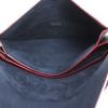 Celine Diamond handbag in black and burgundy leather and khaki suede - Detail D4 thumbnail