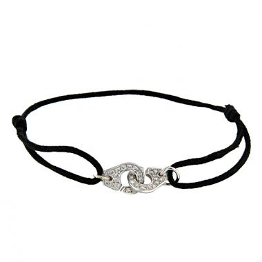 Brazalete Dinh Van Menottes R10 en oro blanco y diamantes