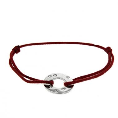Bracelet Dinh Van Cible en or blanc et diamants