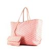 Goyard Saint-Louis handbag in pink monogram canvas and pink leather - 00pp thumbnail