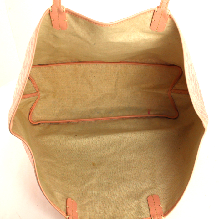 Borsa Saint-Louis in tela monogram cerata rosa e pelle rosa - Detail D2