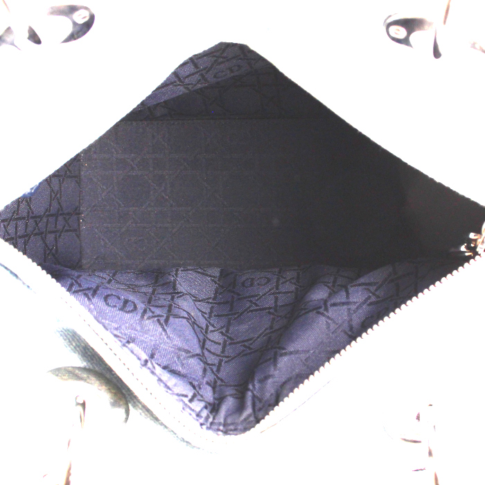 Borsa Lady Dior modello medio in tela denim cannage e plexiglas - Detail D3