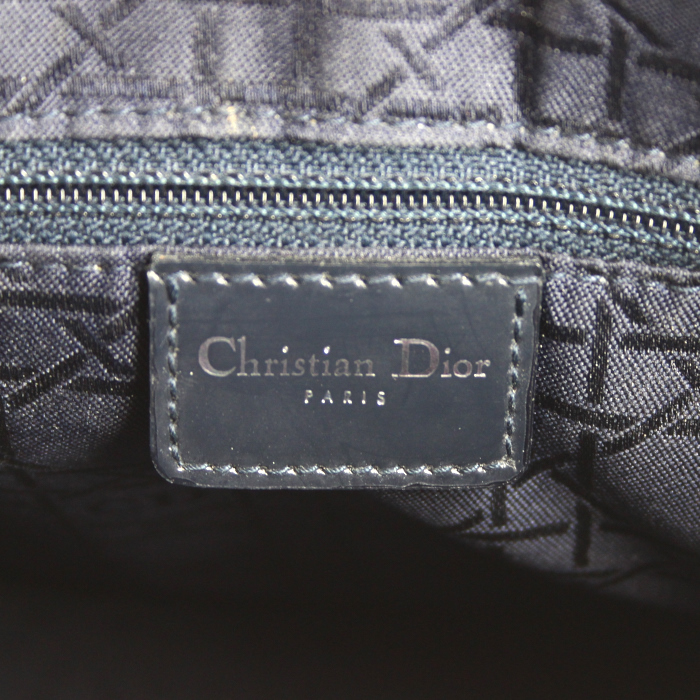 Borsa Lady Dior modello medio in tela denim cannage e plexiglas - Detail D4