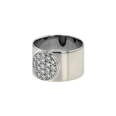 Bague Dinh Van Anthea moyen modèle en or blanc et diamants