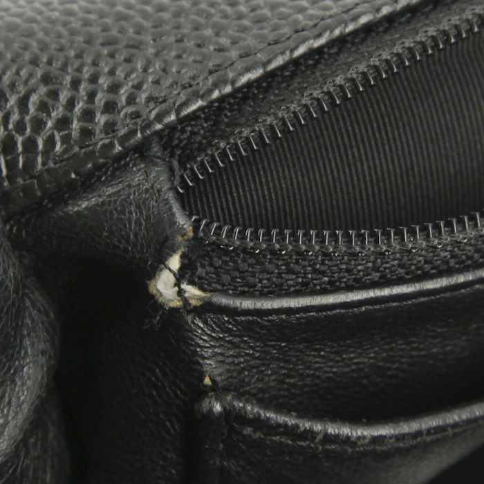 Borsa Chanel in pelle martellata e trapuntata nera - Detail D5