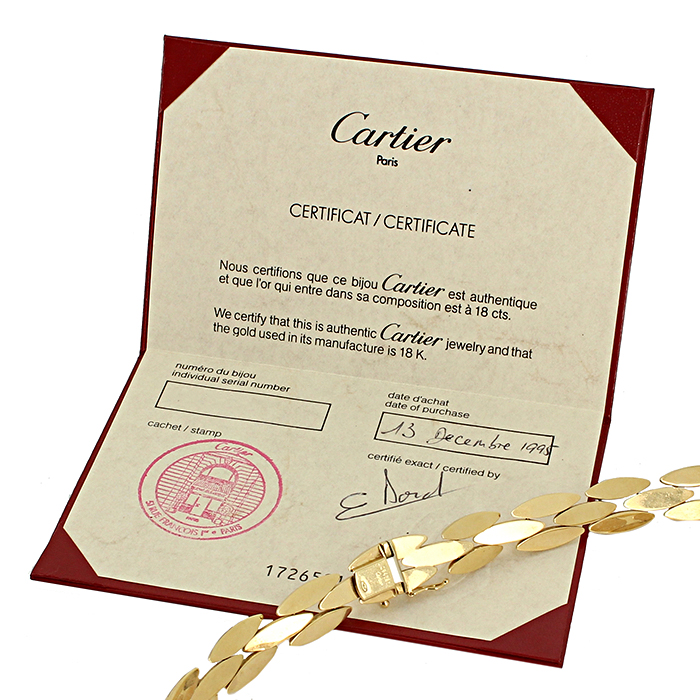 Cartier Gentiane articulated small model necklace in yellow gold - Detail D2