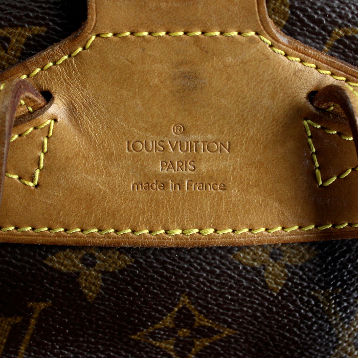 Louis Vuitton Montsouris Backpack backpack in monogram canvas and natural leather - Detail D3