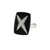Mauboussin Etoile Divine large model ring in white gold,  onyx and diamonds - 00pp thumbnail