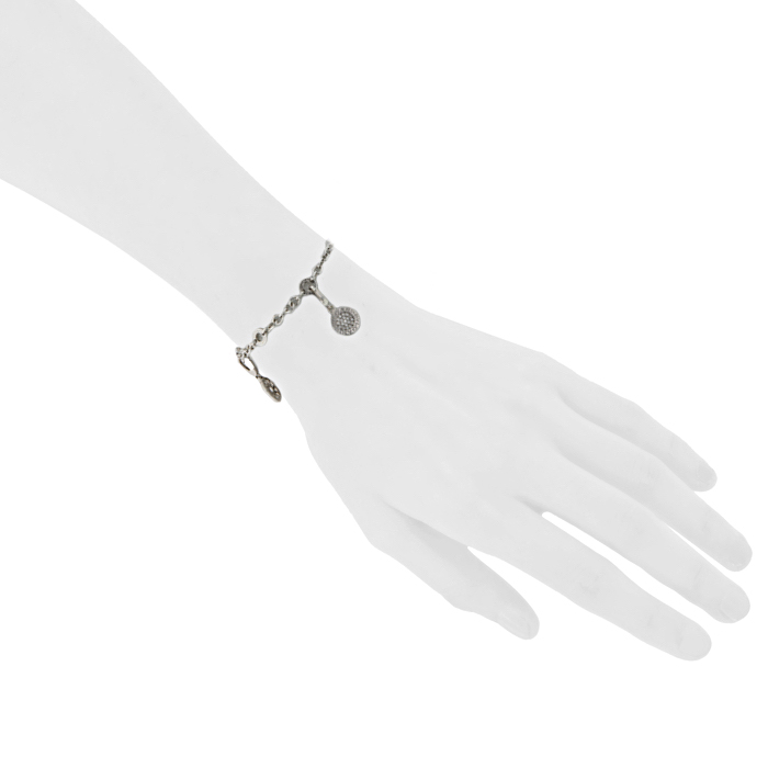 Bracelet Bulgari Bulgari Bulgari en or blanc,  onyx et diamants - Detail D1