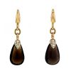 Pomellato Pin Up pendants earrings in pink gold,  smoked quartz and diamonds - 00pp thumbnail