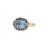 Pomellato Tabou ring in pink gold,  silver and topaz - 00pp thumbnail