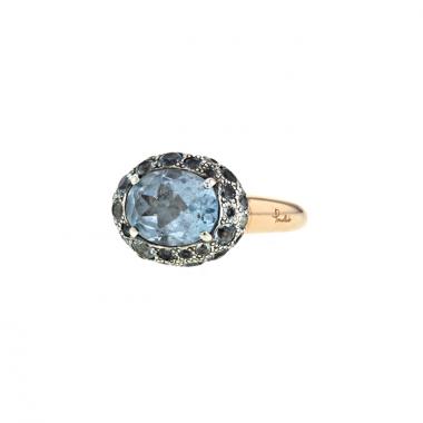 Anello Pomellato Tabou in oro rosa,  argento e topazi undefined