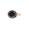 Pomellato Tabou ring in pink gold,  silver and garnets - 00pp thumbnail