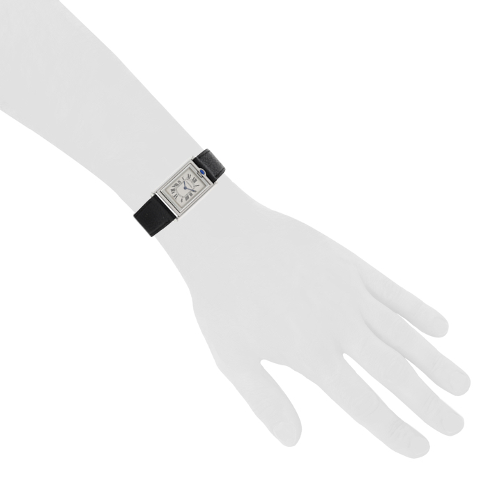 Montre Cartier Tank Basculante en acier Ref : 2405 Vers 2000 - Detail D1