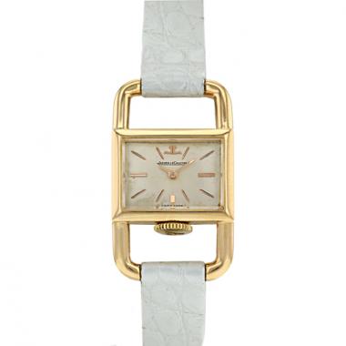 Montre Jaeger Lecoultre Etrier Hermes en or jaune 18k Vers  1970