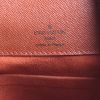 Louis Vuitton beggar's bag in ebene damier canvas and brown leather - Detail D3 thumbnail