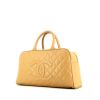 Chanel handbag in beige quilted grained leather - 00pp thumbnail