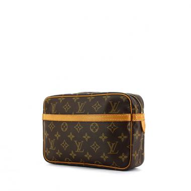 Louis Vuitton Compiègne pouch in brown monogram canvas and natural leather