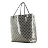 Gucci shopping bag in grey and blue monogram canvas and navy blue leather - 00pp thumbnail
