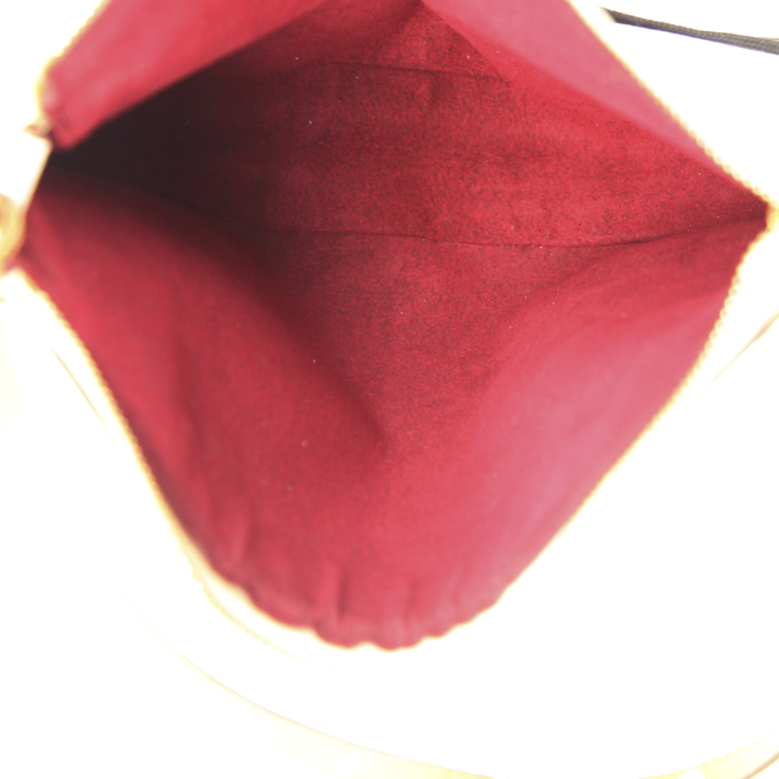 Bolso de mano Louis Vuitton en lona Monogram y cuero natural - Detail D2