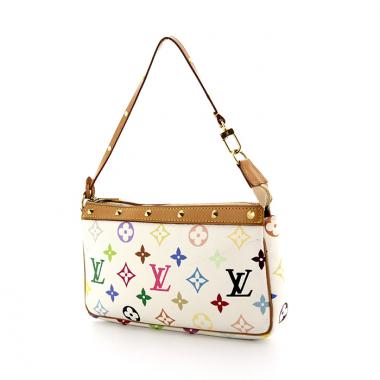 Louis Vuitton handbag in monogram canvas and natural leather