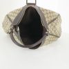 Gucci handbag in beige monogram canvas and brown leather - Detail D2 thumbnail