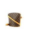 Bolso para llevar al hombro Louis Vuitton Drouot en lona Monogram y cuero natural - 00pp thumbnail