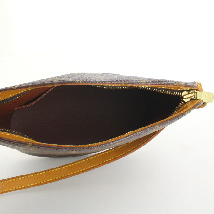 Borsa a spalla Drouot in tela monogram e pelle naturale - Detail D2