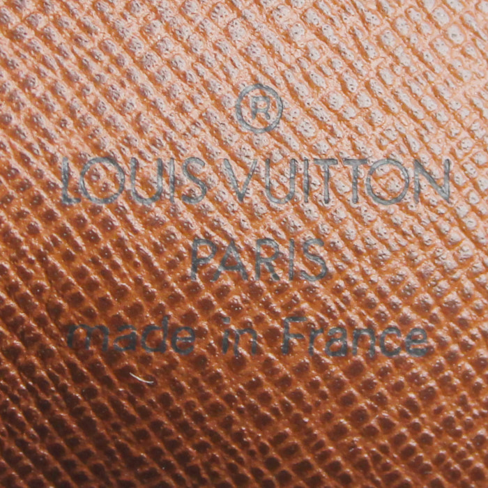 Borsa a spalla Drouot in tela monogram e pelle naturale - Detail D3