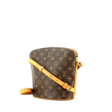 Sac porté épaule Louis Vuitton Drouot en toile monogram et cuir naturel