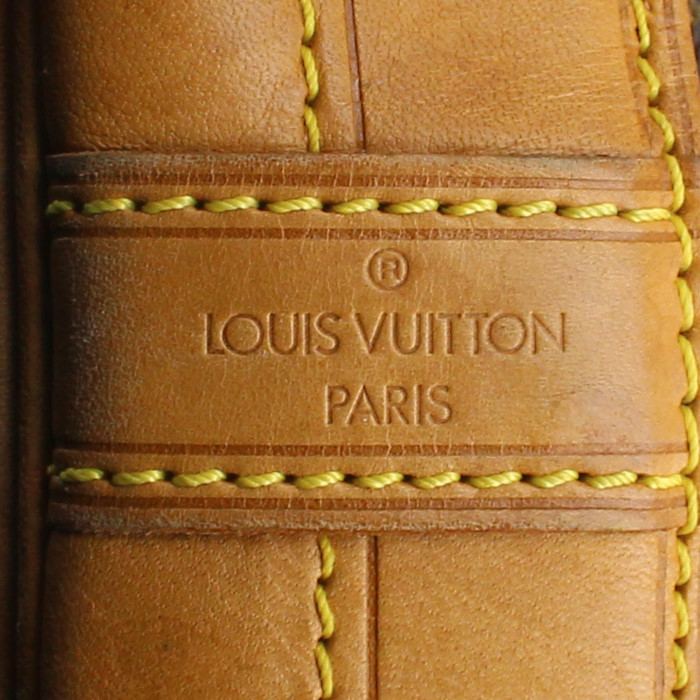Borsa a secchiello Grand Noé in tela monogram marrone e pelle naturale - Detail D3