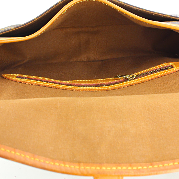 Louis Vuitton Sologne handbag in monogram canvas and natural leather - Detail D2