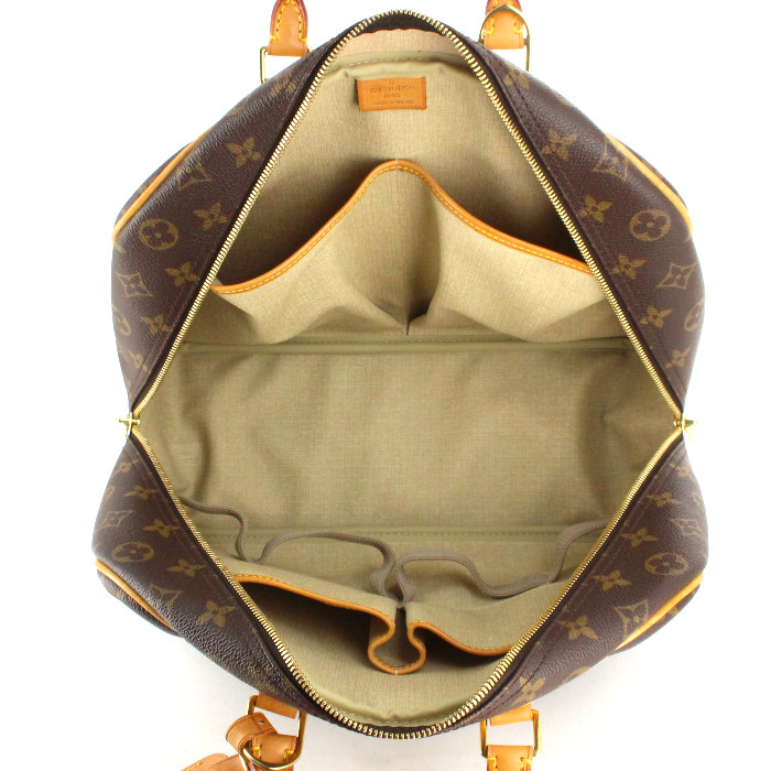 Louis Vuitton Deauville handbag in monogram canvas and natural leather - Detail D2