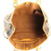 Shopping bag Batignolles in tela monogram marrone e pelle naturale - Detail D2 thumbnail