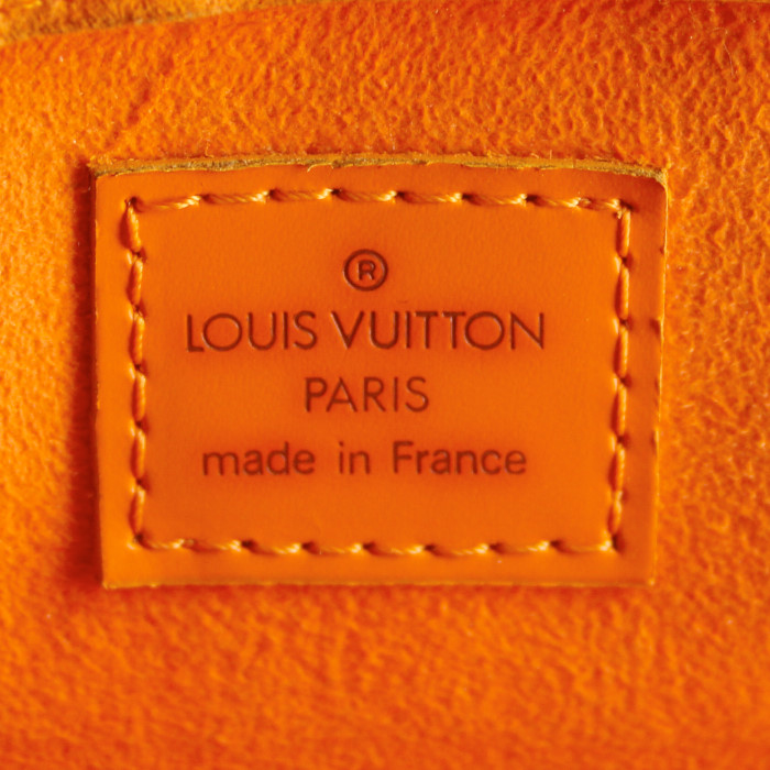 Sac à main Louis Vuitton Pont Neuf en cuir épi orange - Detail D3