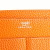 Billetera Hermes Dogon - Pocket Hand en cuero taurillon clémence naranja - Detail D3 thumbnail