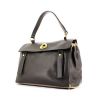Yves Saint Laurent Muse Two medium model handbag in brown leather and beige canvas - 00pp thumbnail