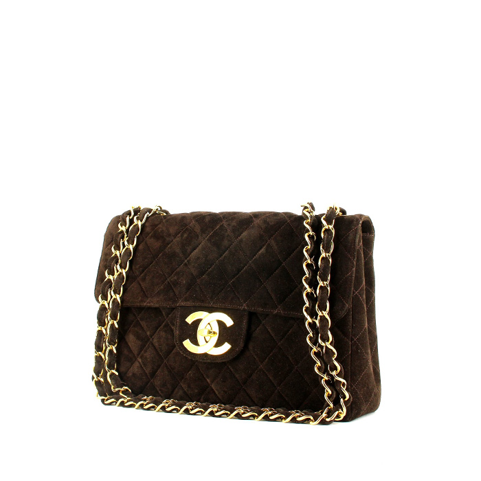 chanel jumbo suede