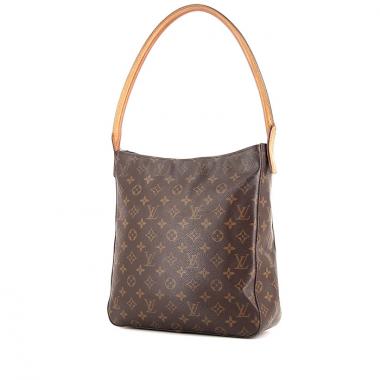 Louis Vuitton Looping large model handbag in monogram canvas and natural leather