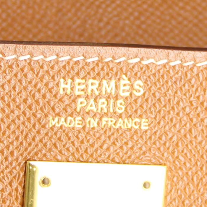 Borsa Kelly 35 cm in pelle Epsom gold - Detail D4