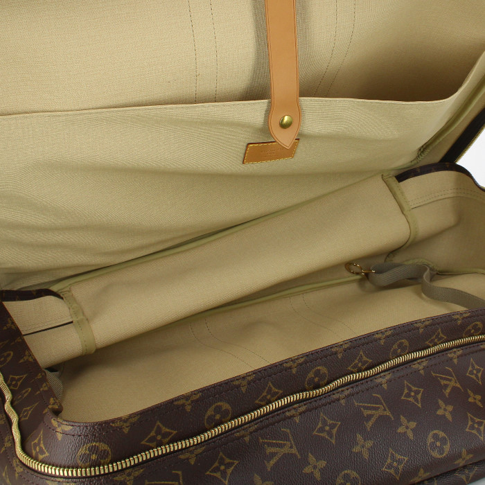 Bolsa de viaje Sirius en lona Monogram y cuero natural - Detail D2