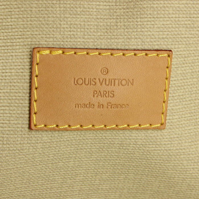 Sirius travel bag in monogram canvas and natural leather - Detail D3