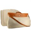 Hermes Herbag travel bag in beige canvas and gold leather - Detail D5 thumbnail