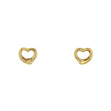 Tiffany & Co Open Heart small earrings in yellow gold