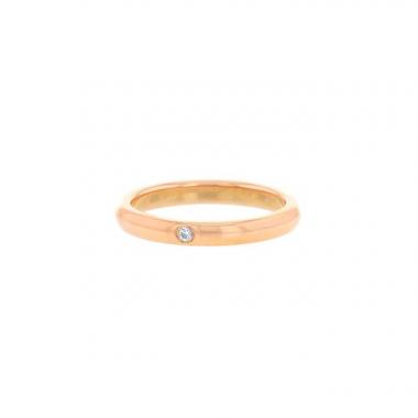 Bague Tiffany 
Co Elsa Peretti en or rose et diamant